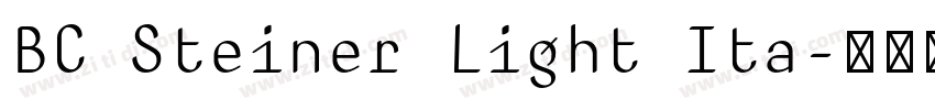 BC Steiner Light Ita字体转换 BC Steiner Light Ita字体转换